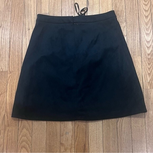 Cato black faux suede festival mini skirt with pockets size 2 NWT - Picture 8 of 10